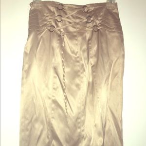 Gold pencil skirt. Silky soft and comfy