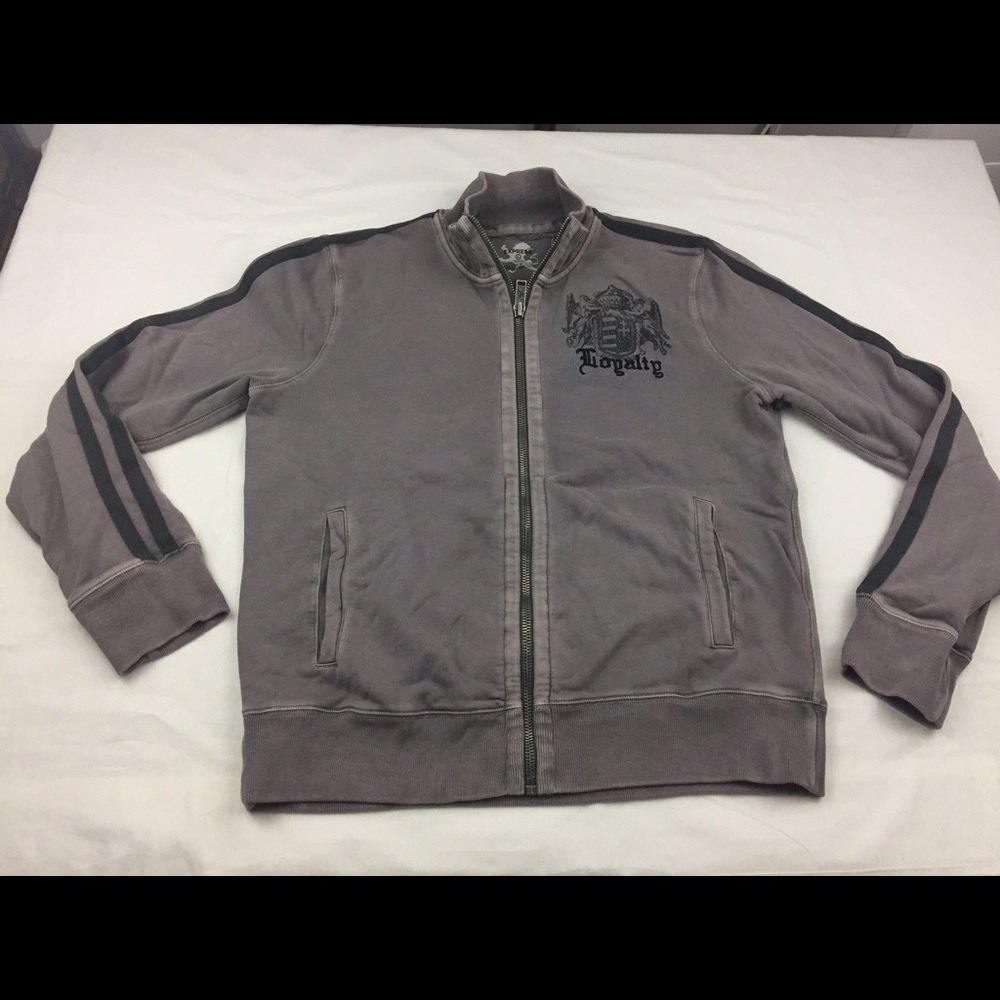 Express Men's Gray Track Jacket Sz Large