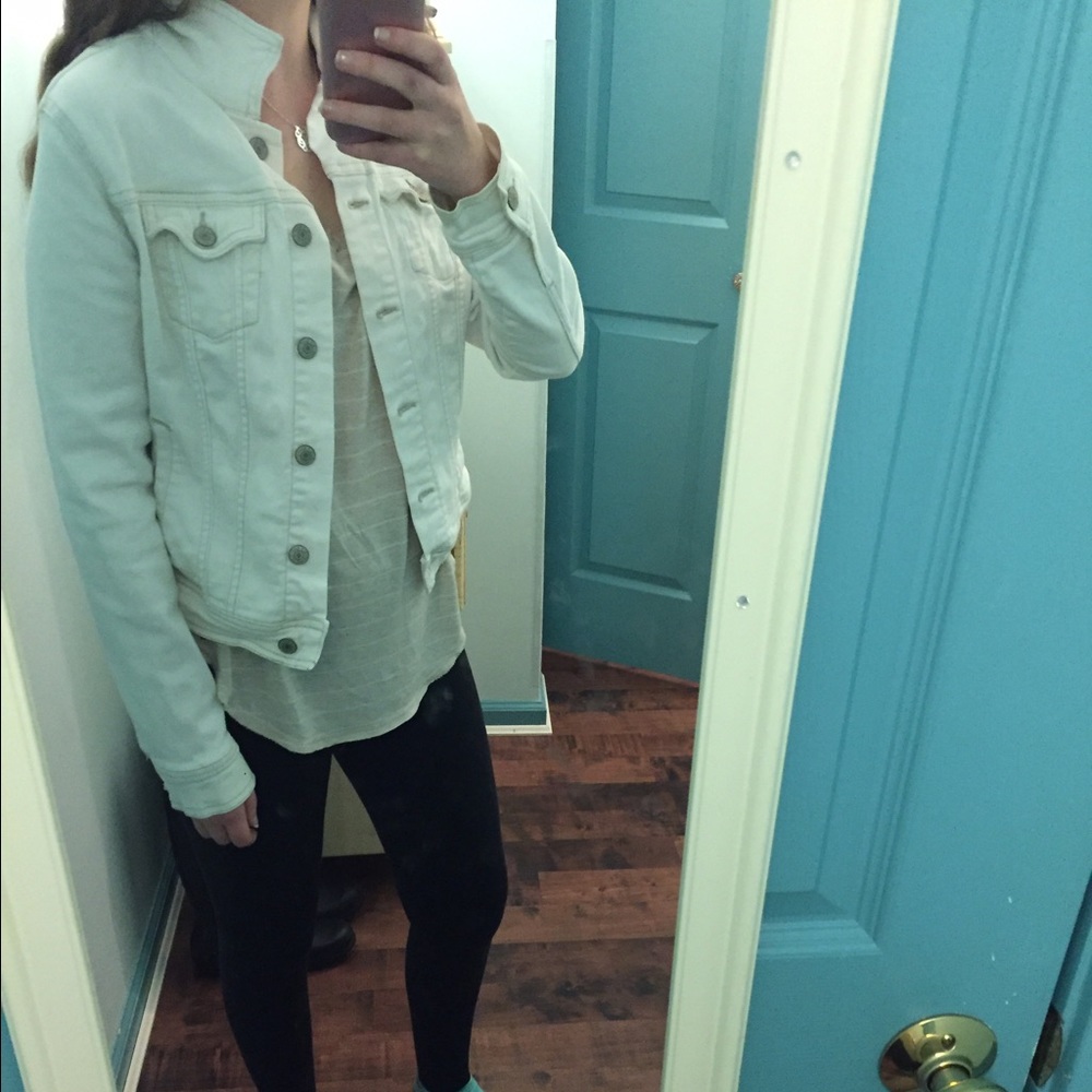 White jean jacket