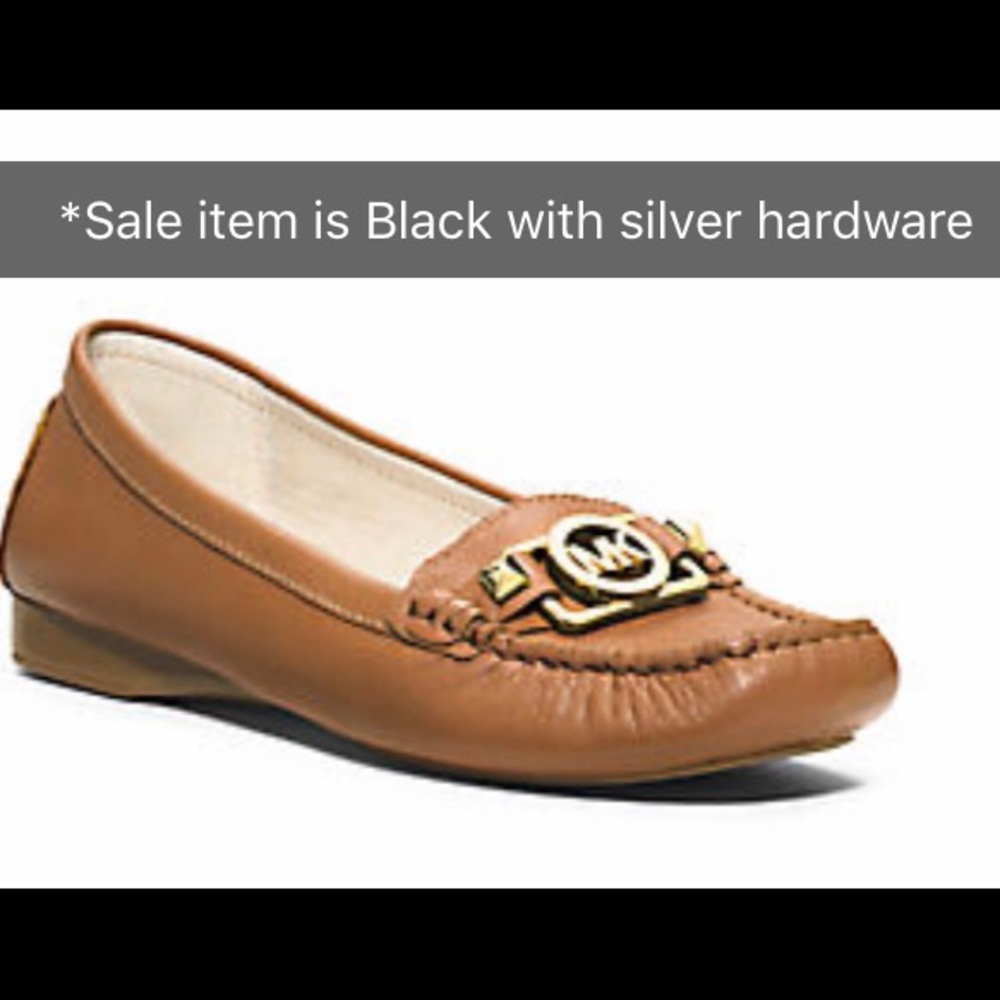 Michael Kors Logo Charm Saffiano Moccasin