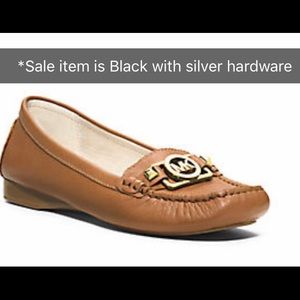 Michael Kors Logo Charm Saffiano Moccasin