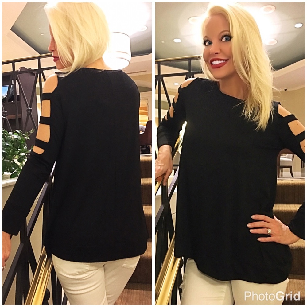 🎉Black arm cut out tunic! LAST 1 - Picture 2 of 2