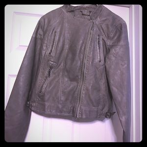 Joujou gray leather jacket