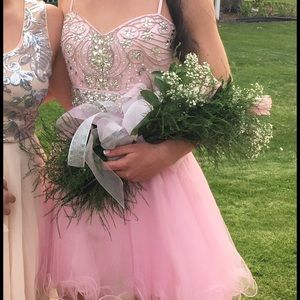 Light pink prom dress
