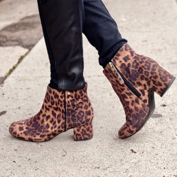 Sam & Libby Shoes - Fun and Stylish Cheetah Print Ankle Boots