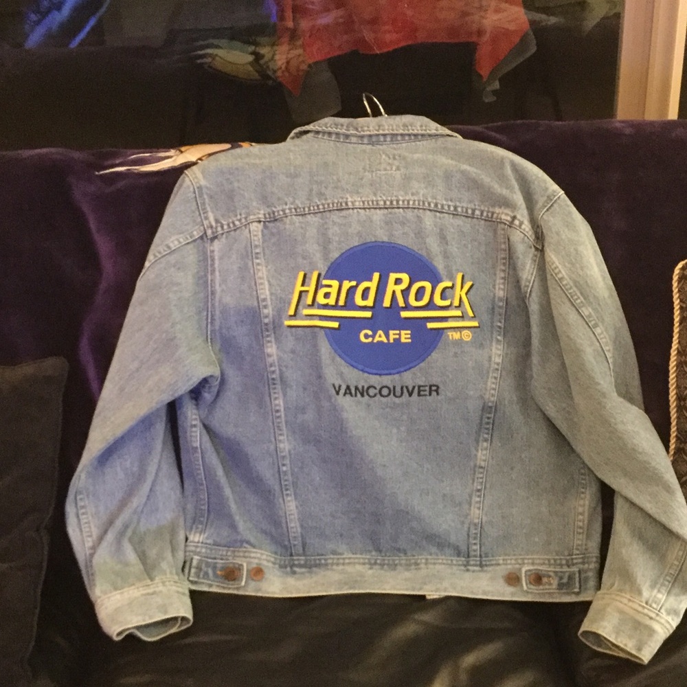 Vintage  Hard Rock  Jean Jacket- wash out look