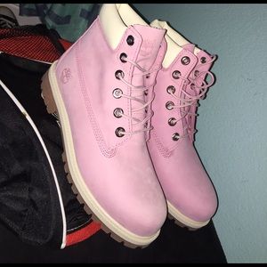 Women's pink timberland boots