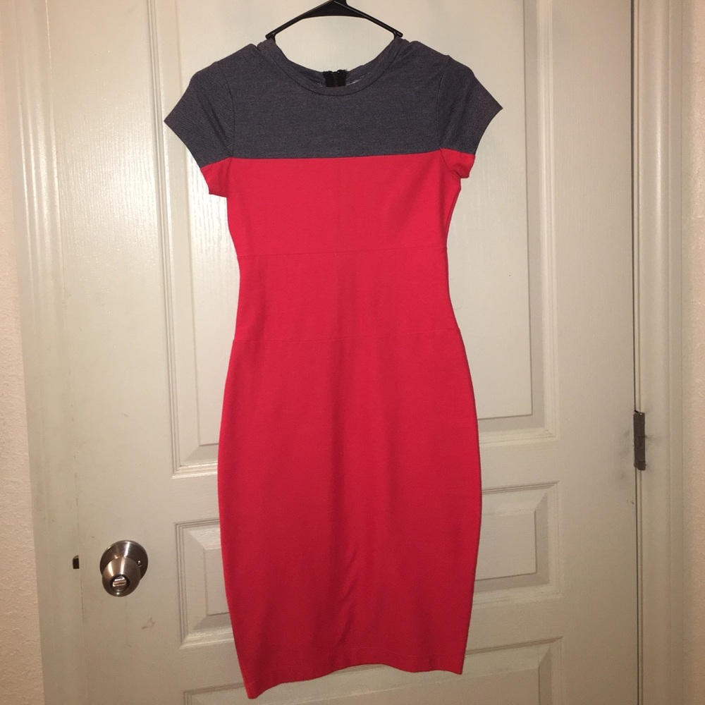 Red and jean blue dress
