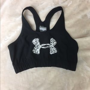Black, high support sports bra