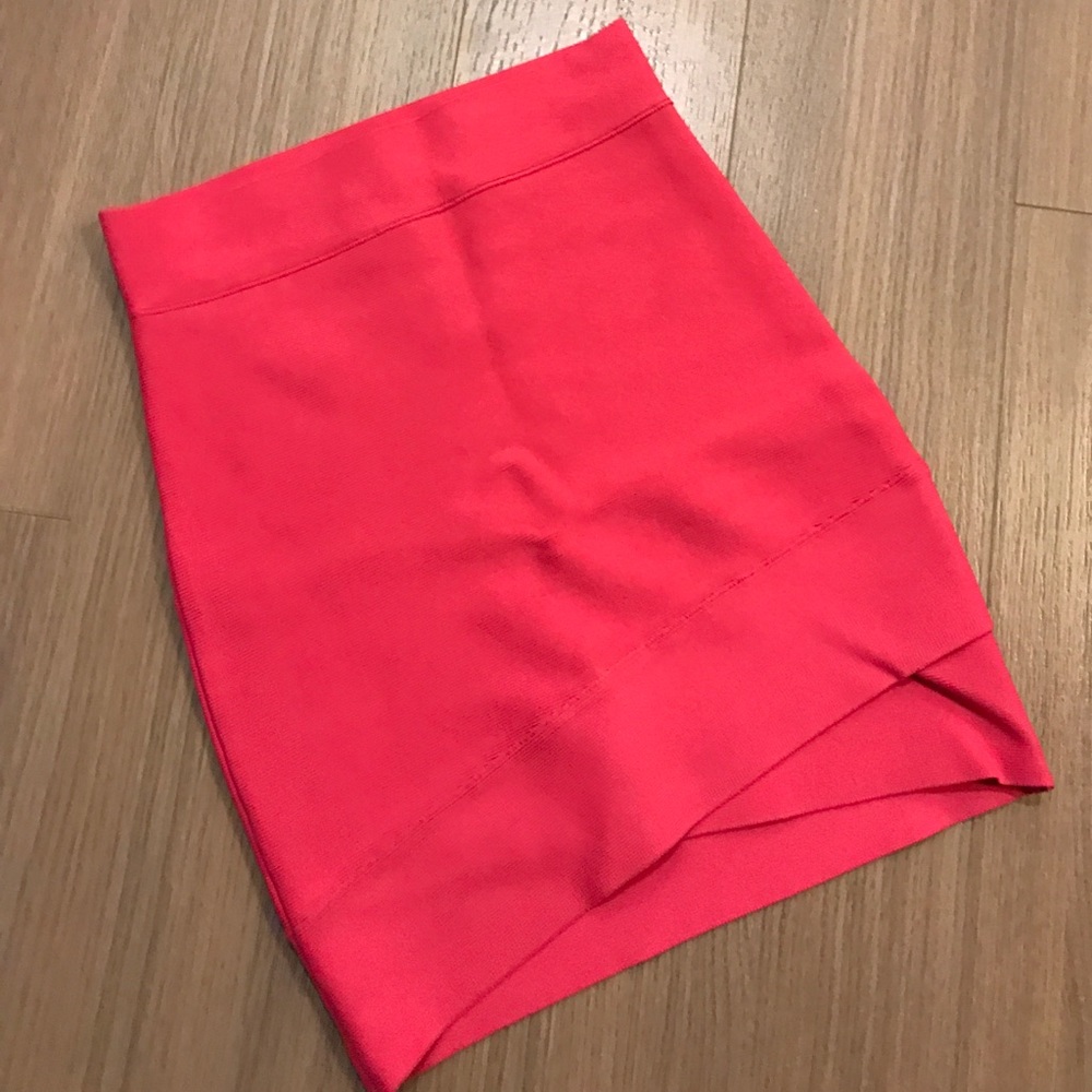 Hot pink bandage mini skirt