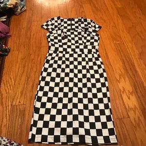 Vintage style checkerboard dress