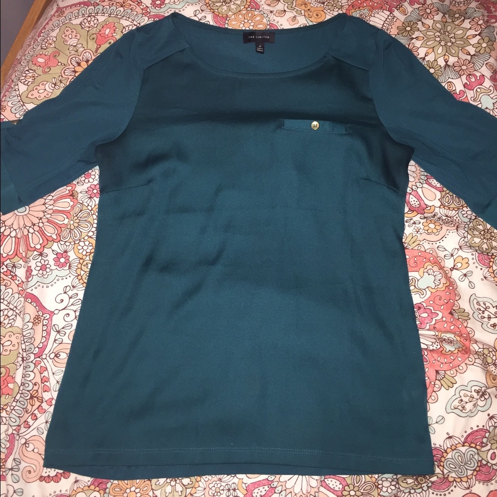 Teal boxy blouse