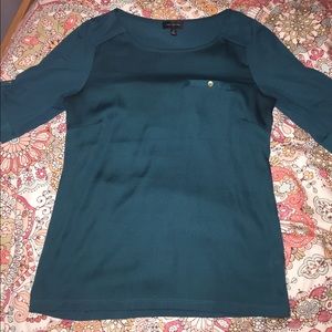 Teal boxy blouse