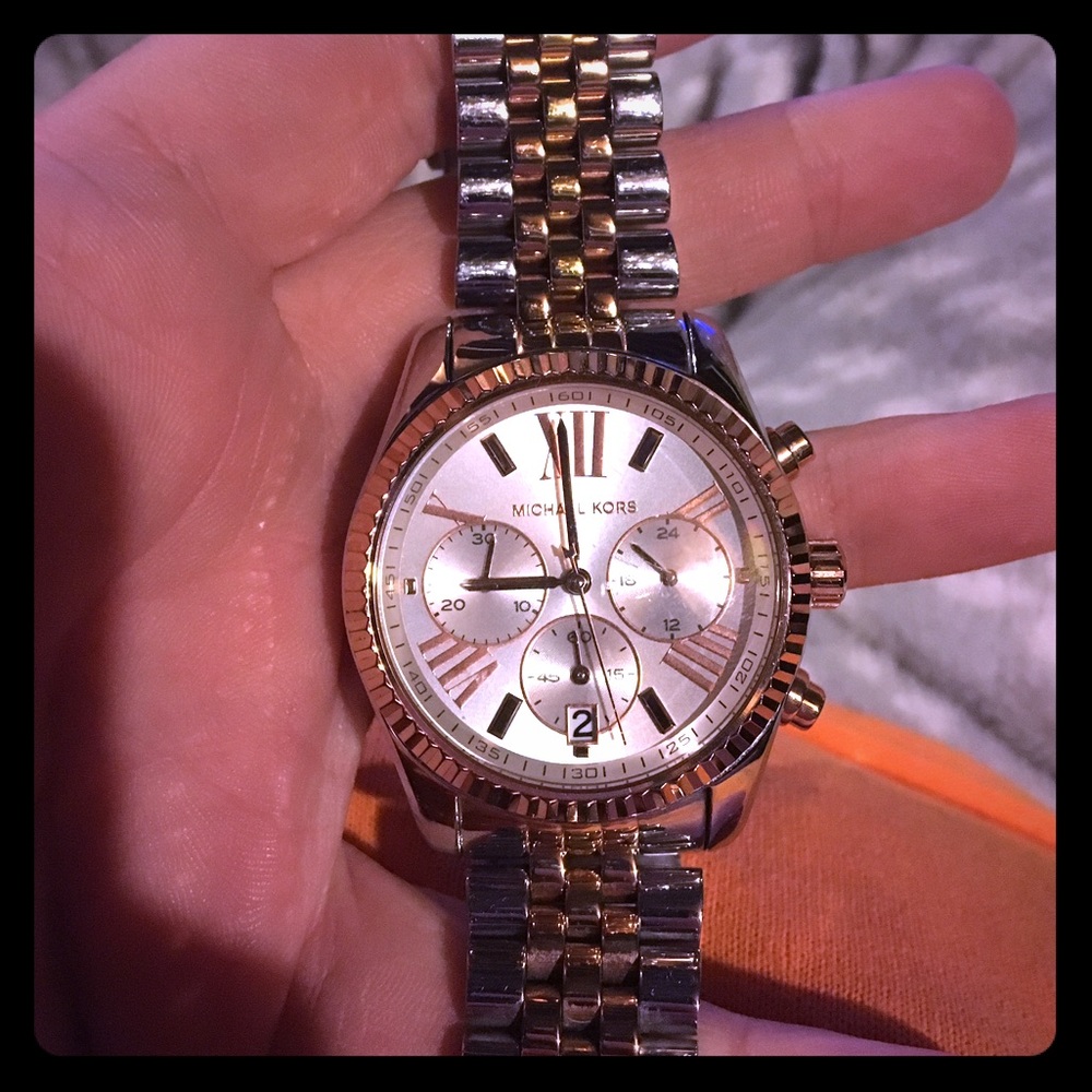 Michael kors two tone watch