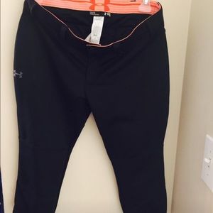 UNDER ARMOUR Softball Pants Black Womens/large