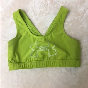 Green under armour sports bra high support