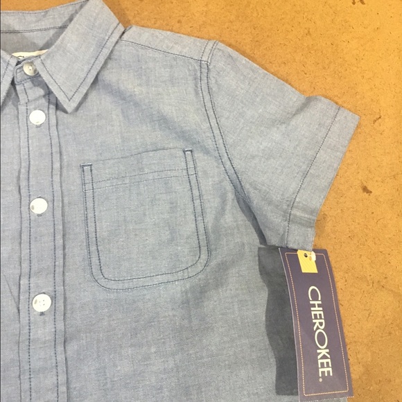 Toddler Chambray Button Up (for boys) - Picture 3 of 3