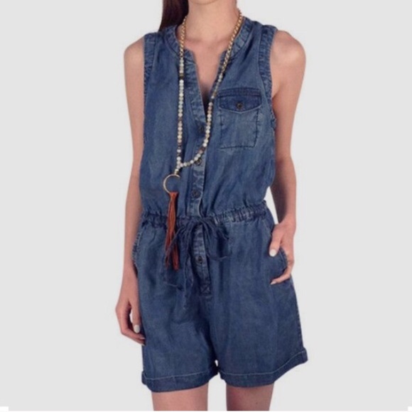 lucky brand denim jumpsuit