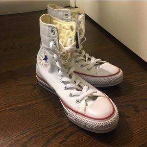 White converse high tops
