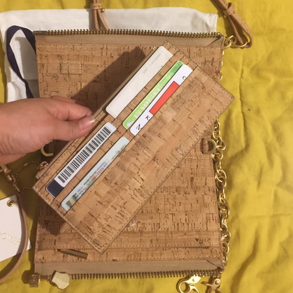 ❌SOLD❌ NWT Dagne Dover clutch walltet CORK color - Picture 4 of 4