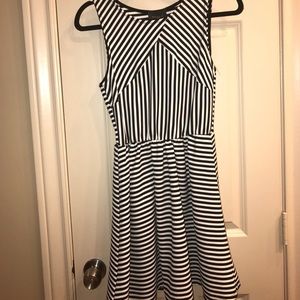 black and white dress