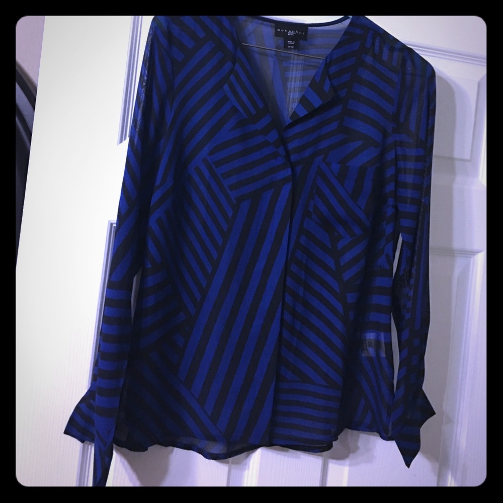 Sheer button down blouse