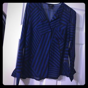 Sheer button down blouse