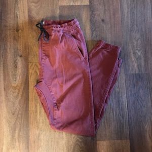 Men's Burgundy Joggers