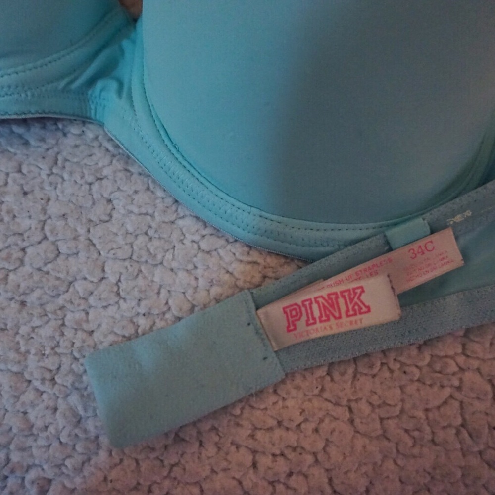 Light Blue Victoria's Secret Strapless Bra