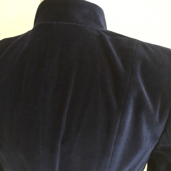 ✨sold✨club monaco • navy velvet beaded belt blazer - Picture 8 of 8