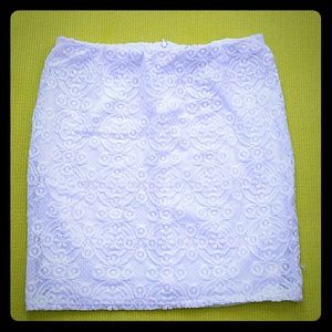 White lace skirt