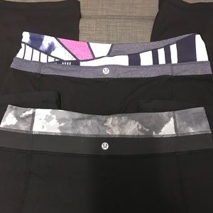 2 pairs of Lululemon Reversible Crop Yoga Pants