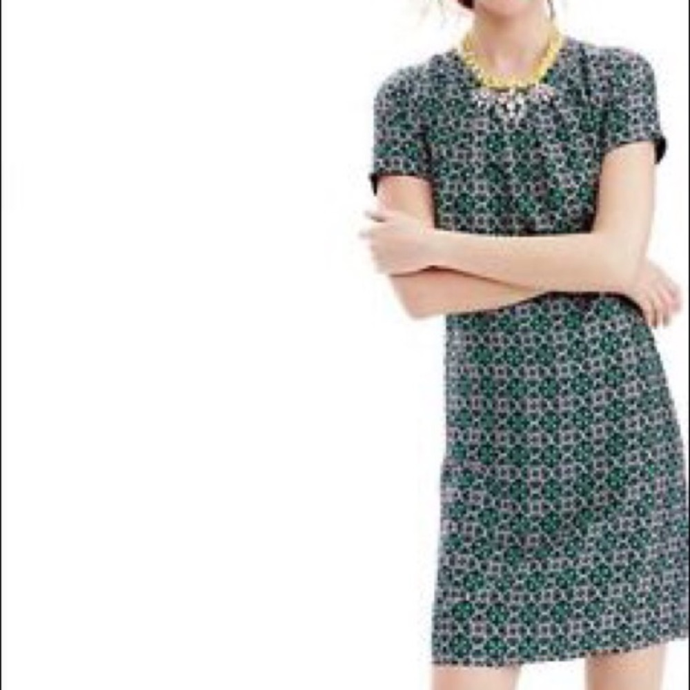 J. Crew Silk Medallion Latrice Shift Dress