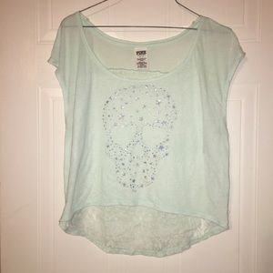 Rare vs pink skull & lace top💕💀