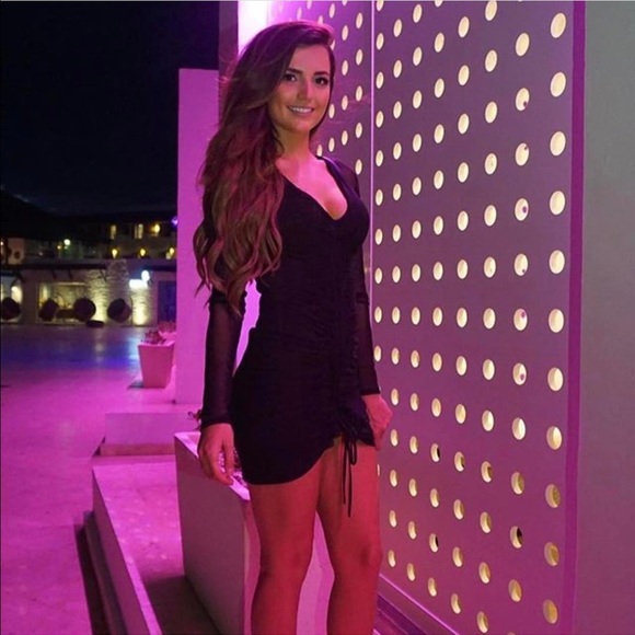 Kim K Black Ruched Bodycon Mini Dress - Picture 6 of 6