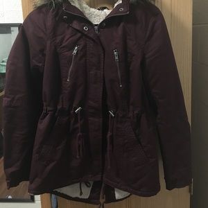 ON SALE!!! NWT Sherpa Lined Maroon H&M Coat