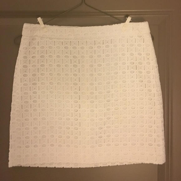 JCrew White Eyelet Mini Skirt - Picture 1 of 2