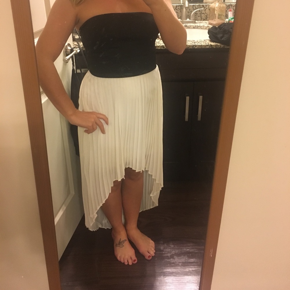 Gorgeous open back high-low dress