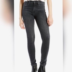 Levi's 721 high rise washed dark Grey jeggings