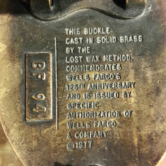 Wells Fargo Agent 1977 belt and buckle - Picture 2 of 4