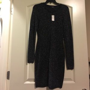 Express long sleeve body con dress