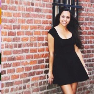 Brandy Melville black dress cross back