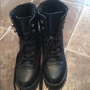 Black rampage combat boots