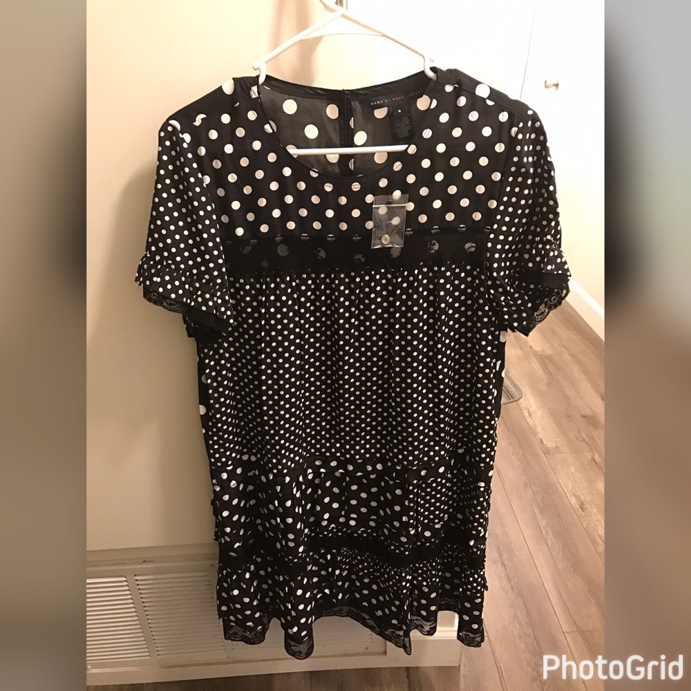 ❌SOLD❌Marc Jacob Polka Dot Print Ruffled Dress