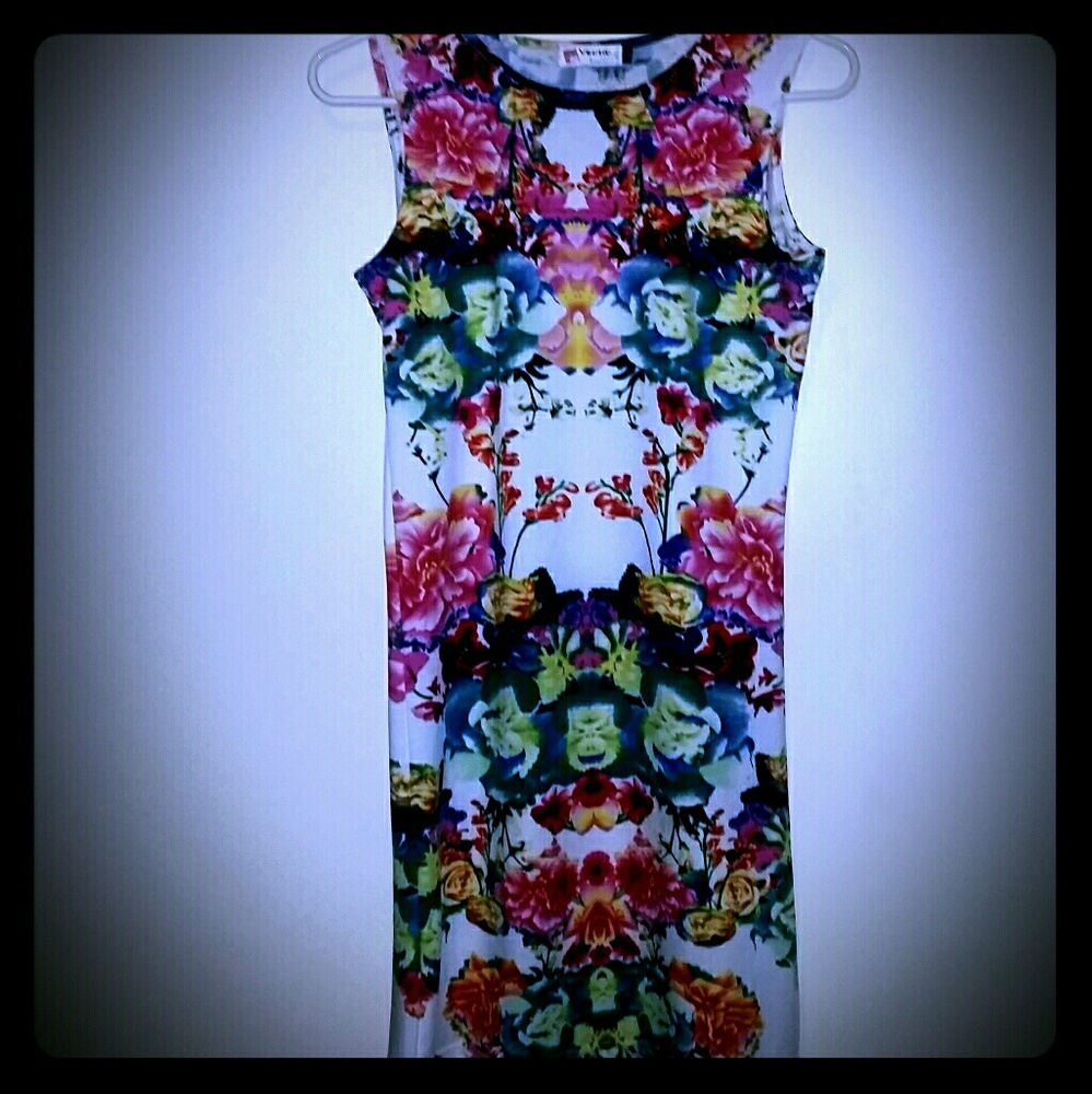 60's hippie floral dress