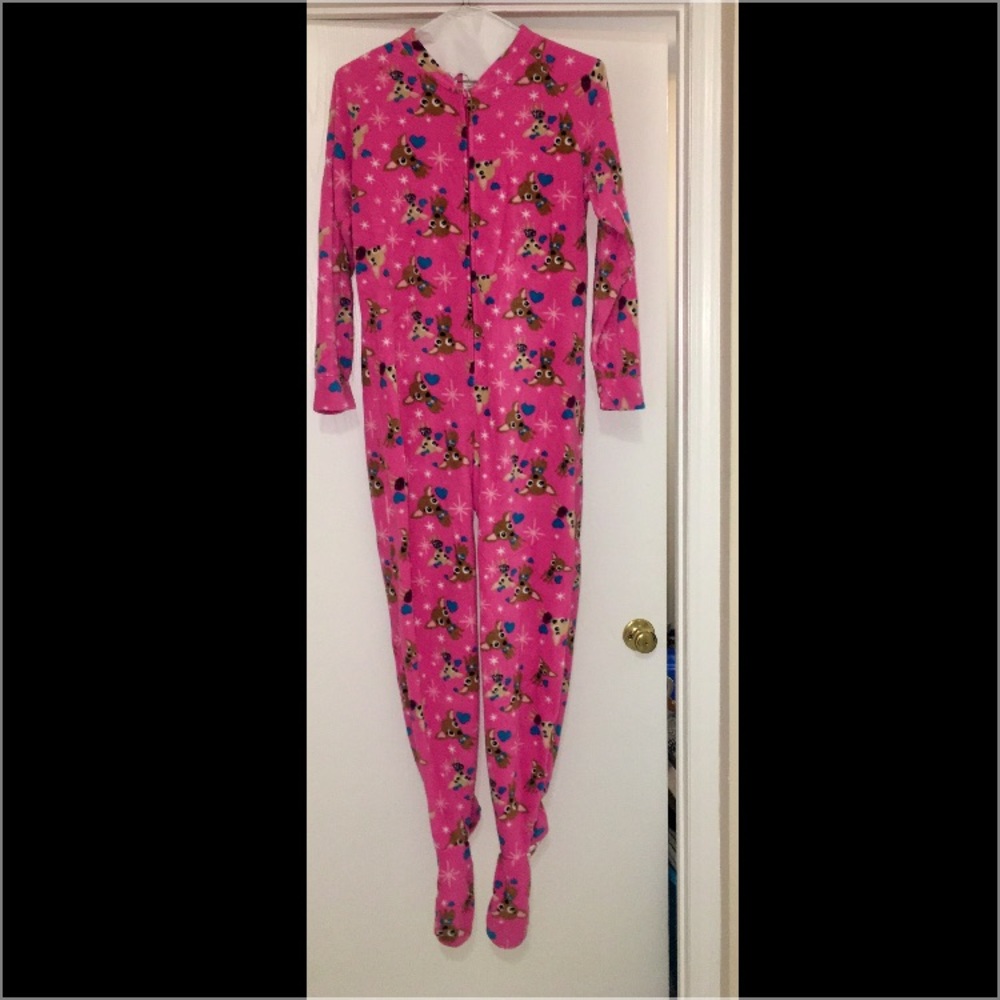 Women's 1 piece lightweight fleece pajamas