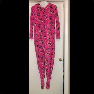 Women's 1 piece lightweight fleece pajamas