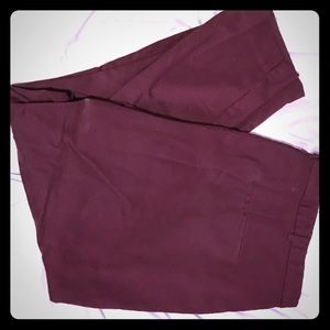 Old Navy High Rise Twill Trousers (Plum)