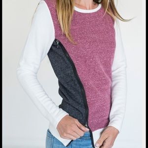 Colorblock Side Zip Sweater