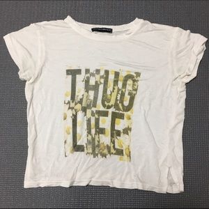 Brandy Melville Thug Life crop top